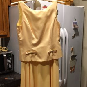 Long dressy dress with satin top.